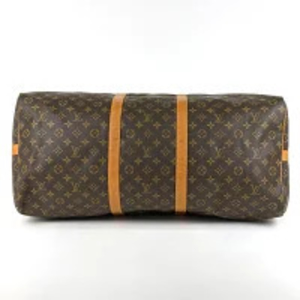 Louis Vuitton Bag Shoulder Boston Monogram Brown Bandoulire Keepall